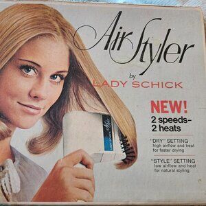 Vintage AIR STYLER by LADY SCHICK (1970) CYBIL SHEPPARD Works!!!